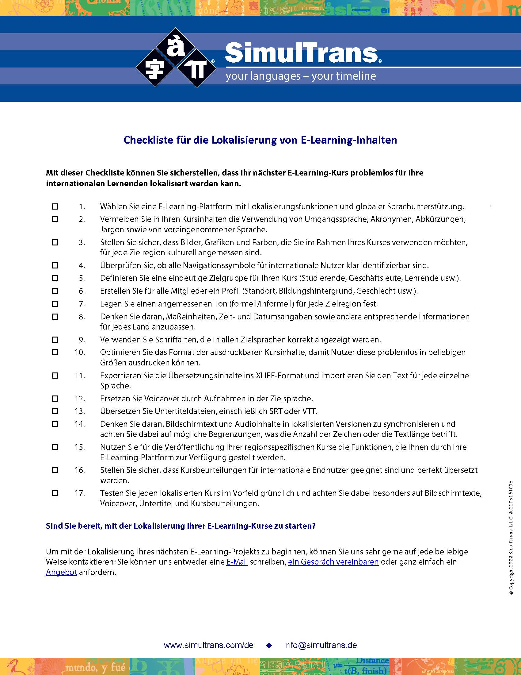DE-17-Point eLearning Localization Checklist-cover
