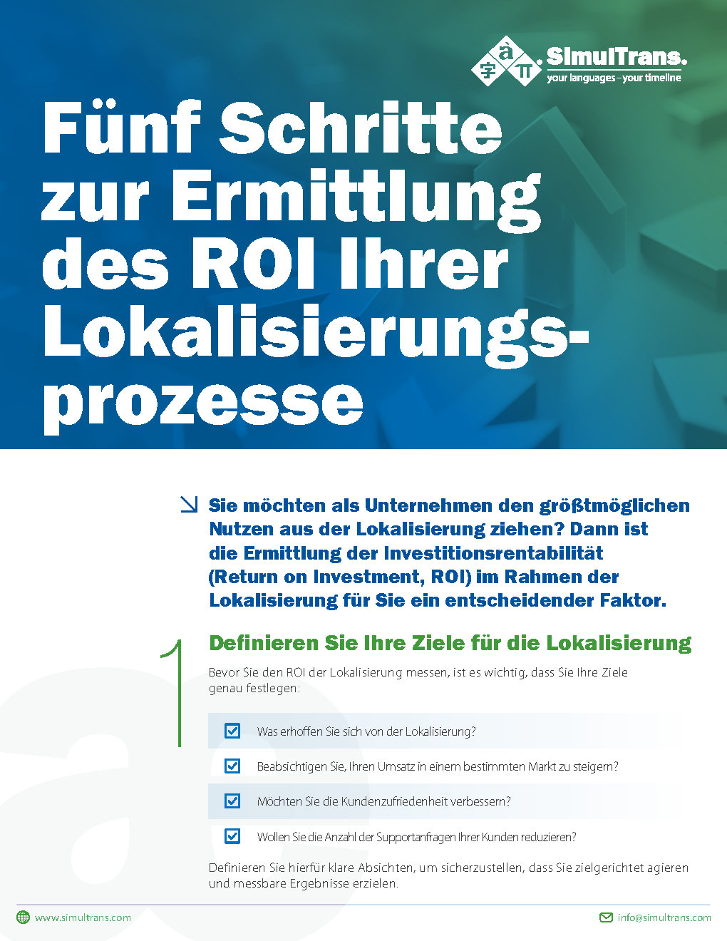 Fünf Schritte zur Ermittlung des ROI Ihrer Lokalisierungsprozesse